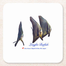Thee Schattigee Longfin Batfish Kartonnen Onderzetters