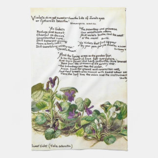 Thee servet met Natuur Notities, Viooltjes door Ed Theedoek