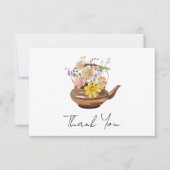 Thee servies voor bruidsmeisjes bedankkaart (Voorkant)