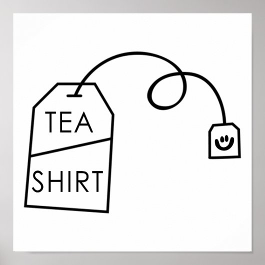 Thee Shirt Funny Tea Verslaafde Meme Poster (Voorkant)