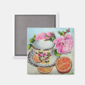 Thee & Sinaasappel magneet (Voorkant / Achterkant)