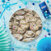 thee stelt verwijderbare papieren Borden in Papieren Bordje (Feest)