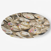 thee stelt verwijderbare papieren Borden in Papieren Bordje (Gekanteld)