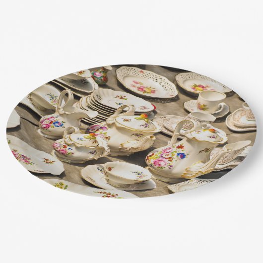 thee stelt verwijderbare papieren Borden in Papieren Bordje (Gekanteld)