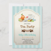 thee thema verjaardagsuitnodiging kaart (Voorkant)