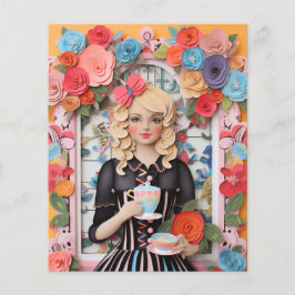 Thee tijd elegantie: aankleden papier poppen