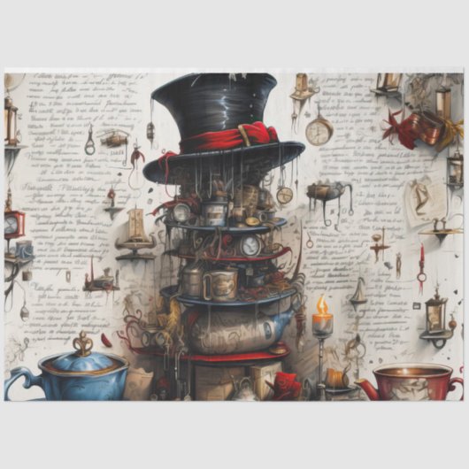 Thee Tijd Weefseldocument Tissuepapier (Voorkant)