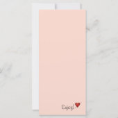 Thee & Traktaties Cadeau Kaart met Envelop (Achterkant)