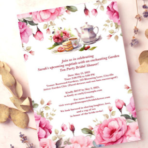 Thee tuin bruiloft feest kaart