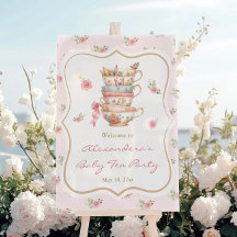 Thee-uitnodiging voor een babyborrel