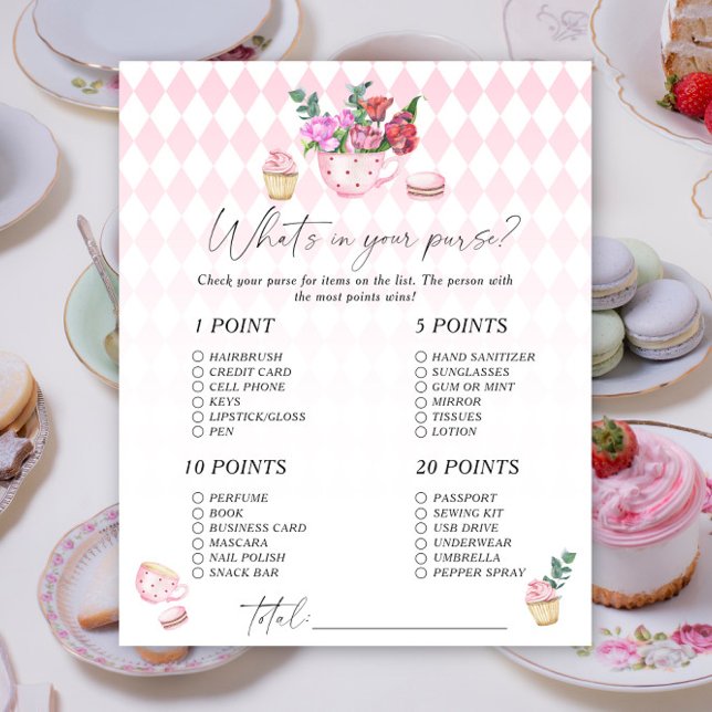 Thee-uurtje - Wat zit er in je tas spel (Creator heeft geüpload)