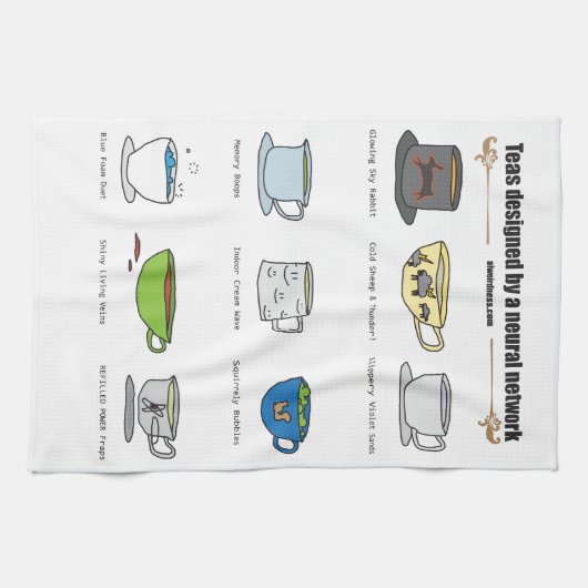 Thee van AI Weirdness - Kitchen Towel Theedoek (Horizontaal)