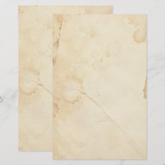 Thee Verdigend oud papier Stationery (Voorkant / Achterkant)