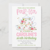 Thee Verjaardagsfeest Uitnodiging (Voorkant)