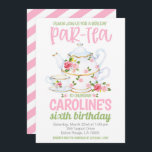 Thee Verjaardagsfeest Uitnodiging<br><div class="desc">Thee Verjaardagsfeestuitnodiging Het is een Par-Tea! Schattige thema voor een verjaardagstheefeest!</div>