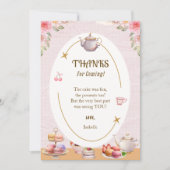 Thee Verjaardagsfeestje Dank je kaart (Voorkant)