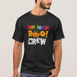 Thee voor 2e klas Boo-bende Pompoen Zwart Kat Hall T-shirt