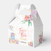 Thee voor drie, derde thee verjaardag bedankdoosjes (Achterkant)