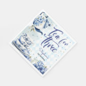 Thee voor drie, derde verjaardag voor kinderen servet (Hoek)