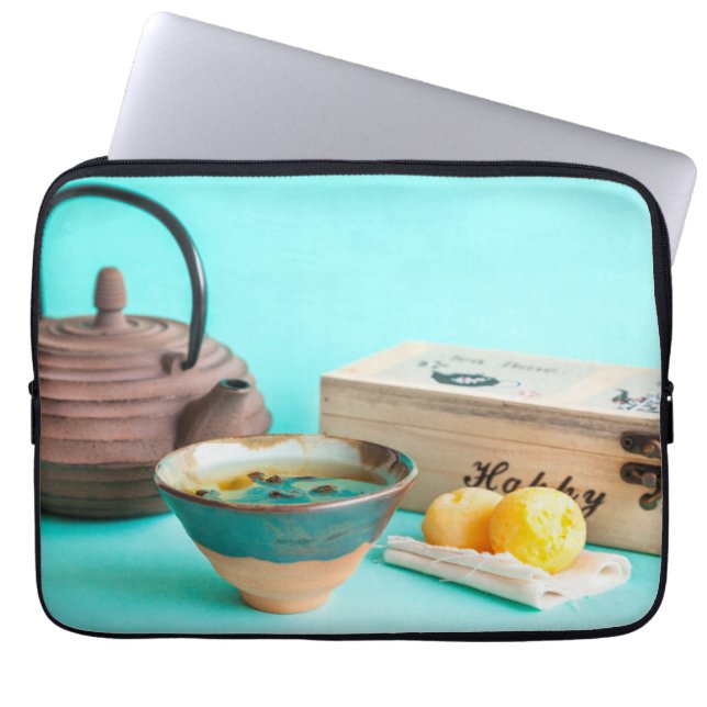 thee voor één laptop sleeve (Voorkant)