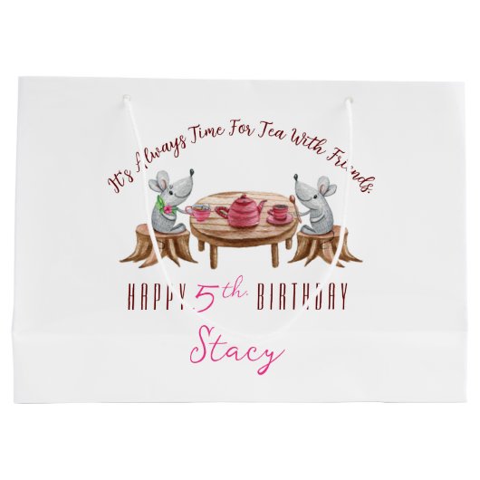 thee voor twee aangepaste cadeautas - groot, glanz (Achterkant)