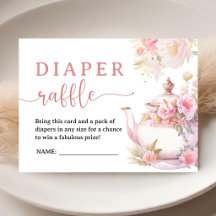 Thee voor twee baby shower theepartij luier raffle
