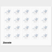Thee voor twee Baby shower Vierkante Sticker (Vel)