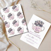 Thee voor twee bloemige 2e verjaardagsfeestje uitn kaart