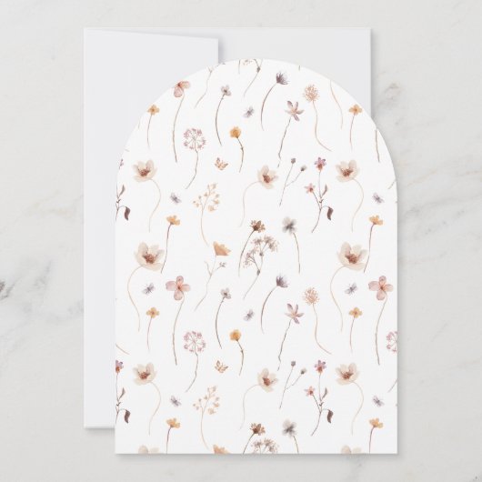 Thee voor twee Boog Bloemen Verjaardag uitnodiging (Achterkant)