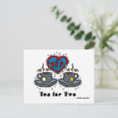 thee voor twee Briefkaarten (Staand voorkant)