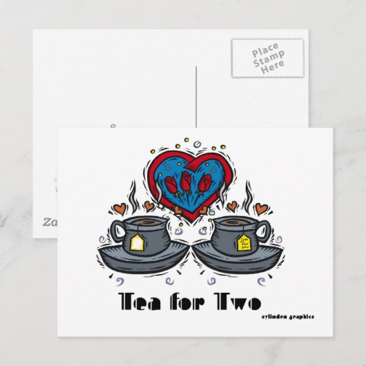 thee voor twee Briefkaarten (Voorkant / Achterkant)