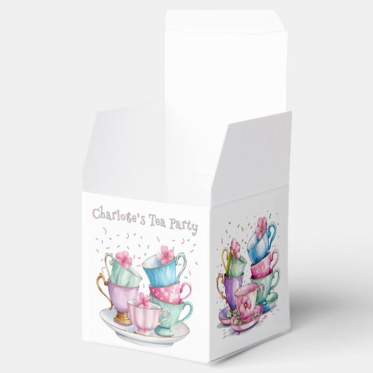 Thee voor twee elegante verjaardagsfeestjes voor m bedankdoosjes (Geopend)