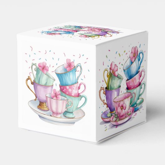 Thee voor twee elegante verjaardagsfeestjes voor m bedankdoosjes (Achterkant)