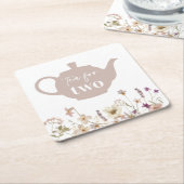 thee voor twee kalveren kartonnen onderzetters (Schuin)