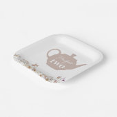 thee voor twee kalveren papieren bordje (Gebogen)