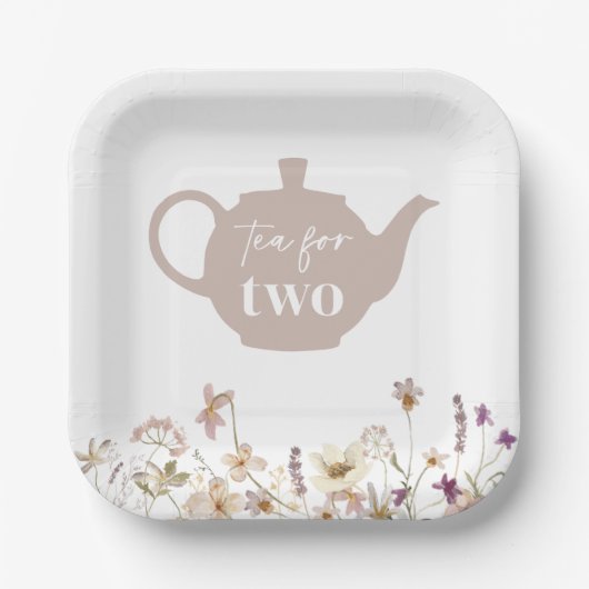 thee voor twee kalveren papieren bordje (Voorkant)