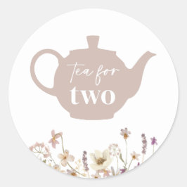 thee voor twee kalveren ronde sticker