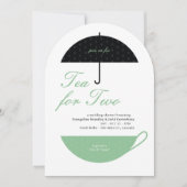 Thee voor twee klassieke bruiloft thee douche uitn kaart (Voorkant)