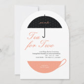 Thee voor twee klassieke bruiloft thee douche uitn kaart (Voorkant)