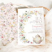 Thee voor twee lente Wildflower Verjaardag Tea Par Kaart