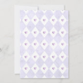 Thee voor twee Lila en goudbloemen Kaart (Achterkant)