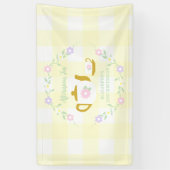 Thee voor twee meisje 2e verjaardag spandoek (Verticaal)