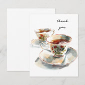 Thee voor twee notitiekaartje (Voorkant / Achterkant)