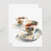 Thee voor twee notitiekaartje (Voorkant / Achterkant)