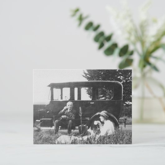 Thee voor twee oude zwarte en witte Afbeeldingen - Briefkaart (Staand voorkant)