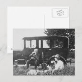 Thee voor twee oude zwarte en witte Afbeeldingen - Briefkaart (Voorkant / Achterkant)