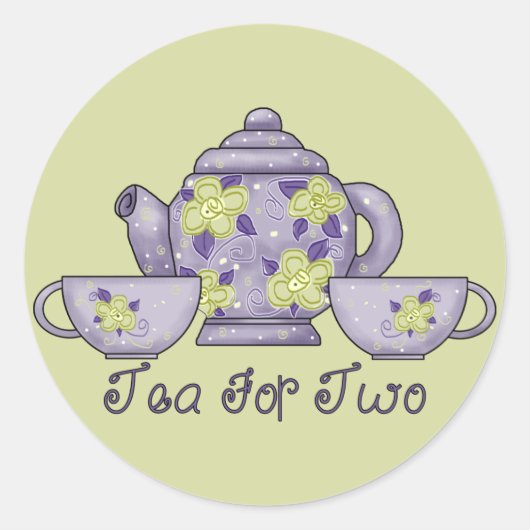 thee voor twee ronde sticker (Voorkant)
