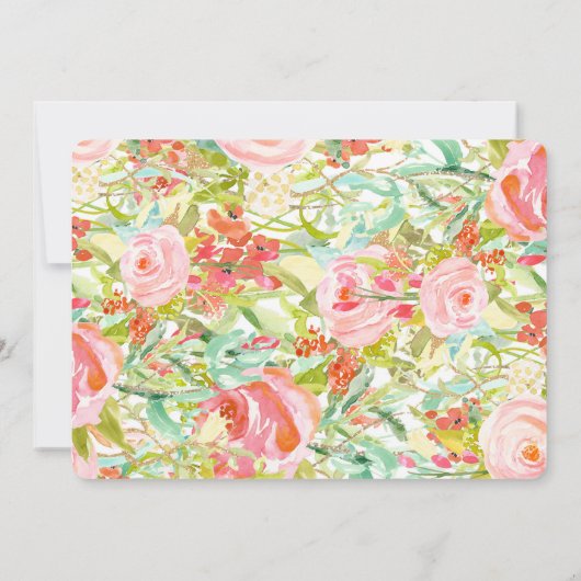 Thee voor twee roos goud op de tweede verjaardag b kaart (Achterkant)