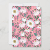 Thee voor Twee Roze Bloemen Tea Party 2e Verjaarda Kaart (Achterkant)