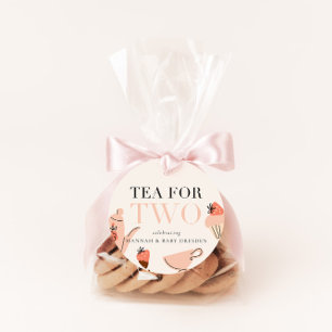 Thee voor twee Tea Party Baby shower Bedankjes Labels